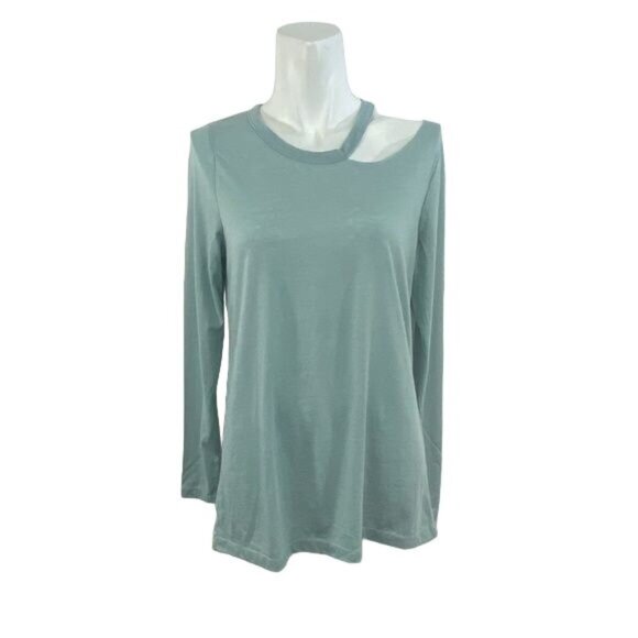 NEW Chaser Deconstructed Green Off Shoulder Tee NWT - M - Picture 1 of 4